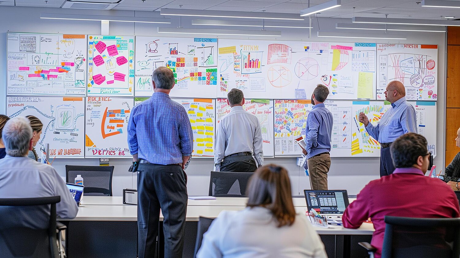 Product and engineering team aligning portfolio bets and service boundaries within the operating model