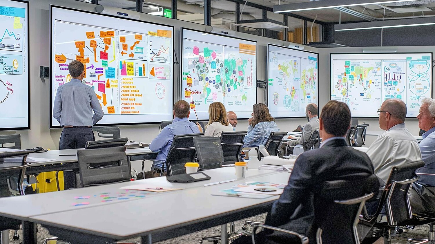 Collaboration session mapping customer events and data flows