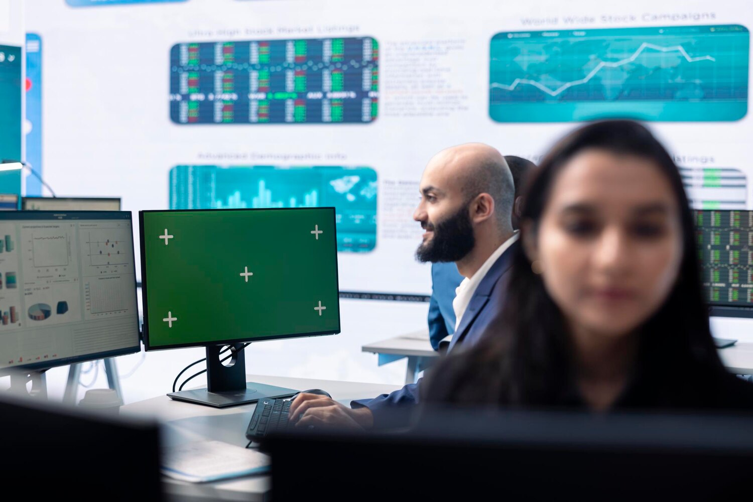 Analysts examining AI platform engineering cost and performance dashboards to guide decisions