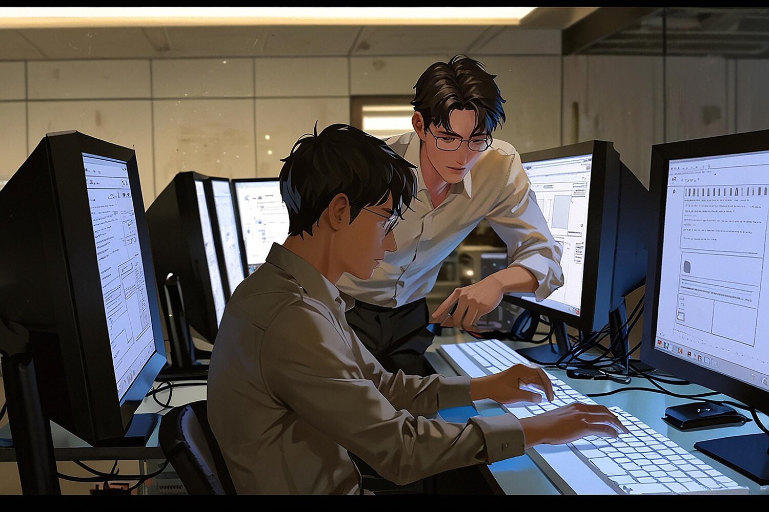 Development team pairing on pull requests and test results during an active sprint