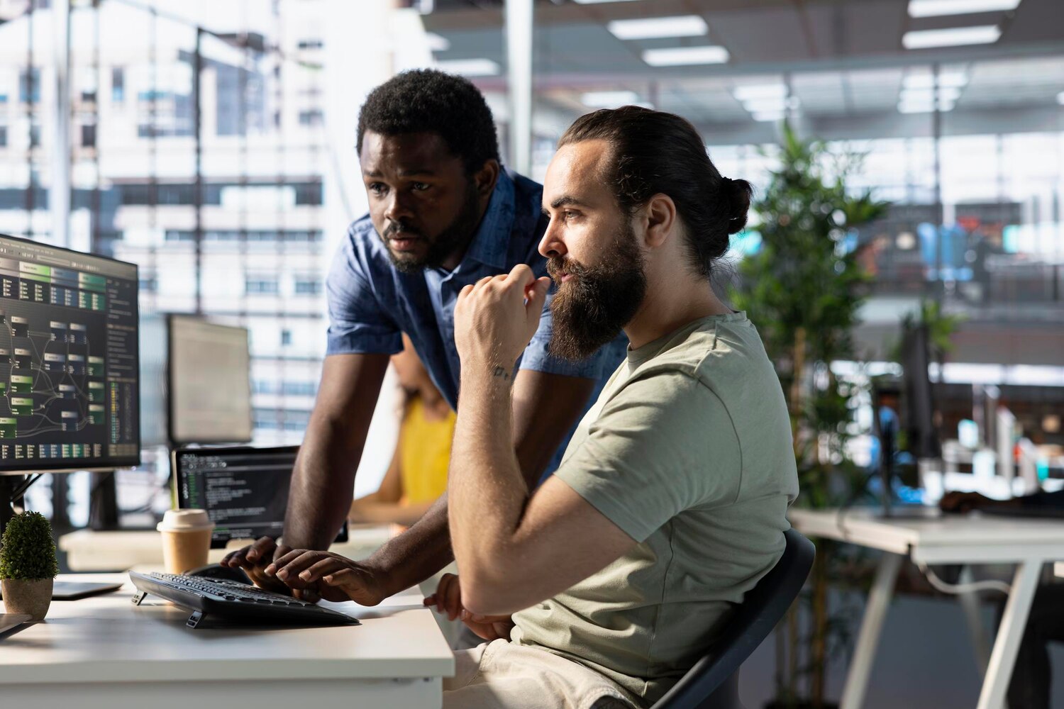 Engineers collaborate on configuring RUM and APM dashboards to build a scalable web performance analytics stack