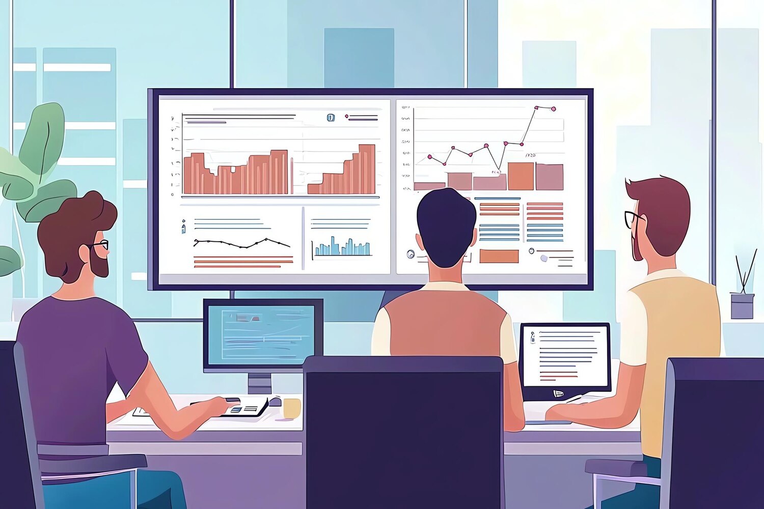 Analyst reviewing A/B test outcomes and annotating decisions for a conversion-focused web design experiment