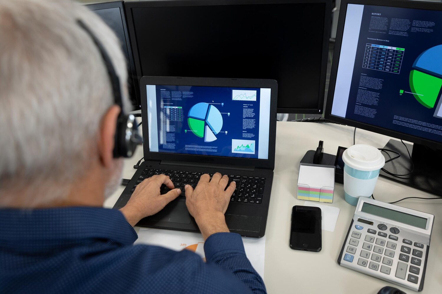 Analyst and product manager reviewing automation throughput, latency, and failure rates to tune workflow automation strategy