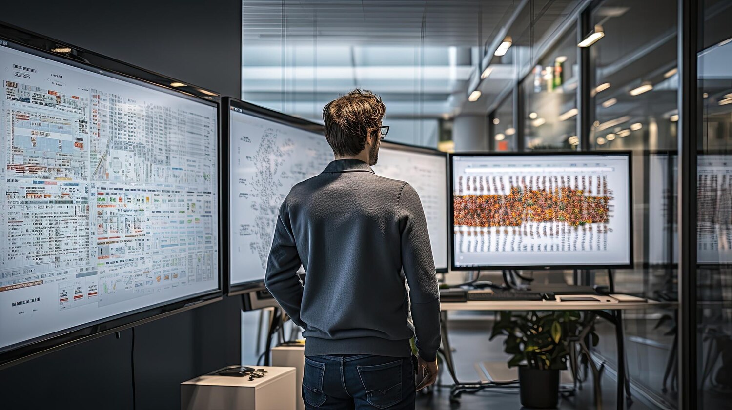 Architect evaluating integration trade-offs and costs with API diagrams, focusing on workflow automation decisions
