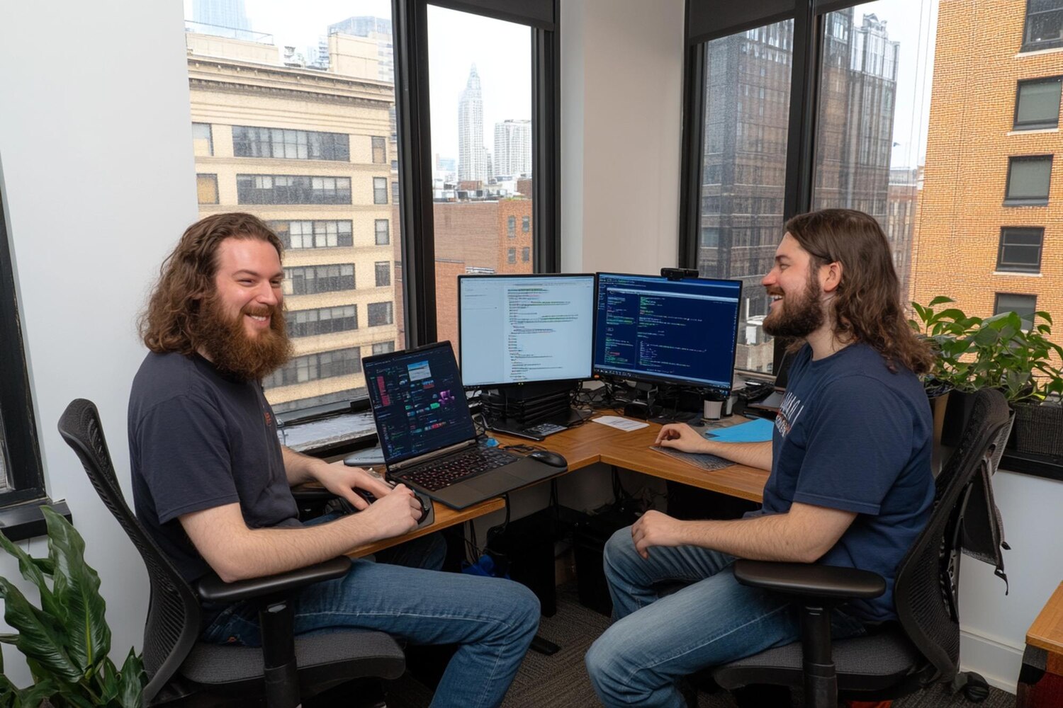 Engineers collaborating to integrate ERP and CRM through a middleware workflow within the integration stack