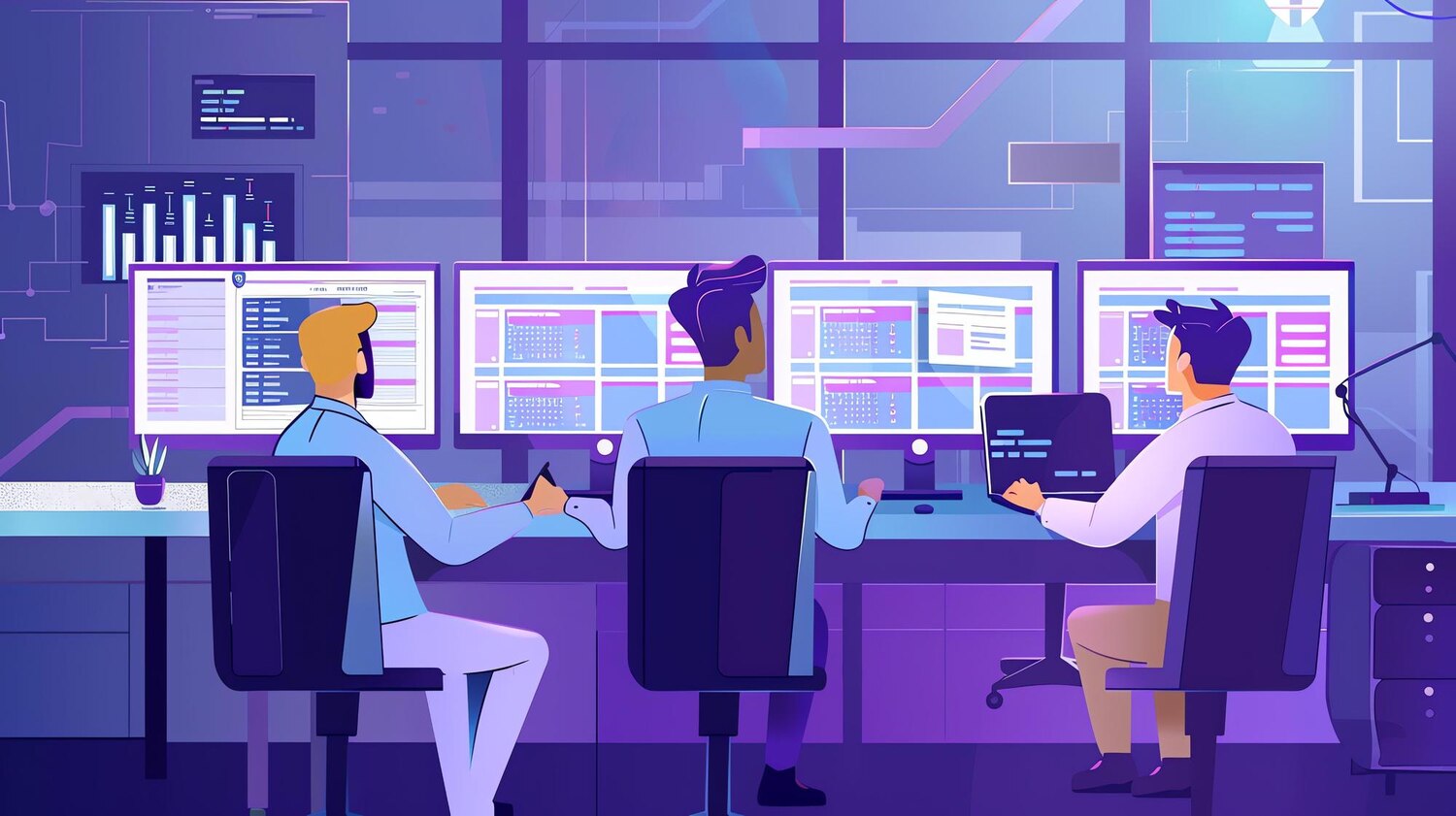 Cross-functional team mapping a retrieval‑augmented generation workflow for enterprise AI in a collaborative workspace