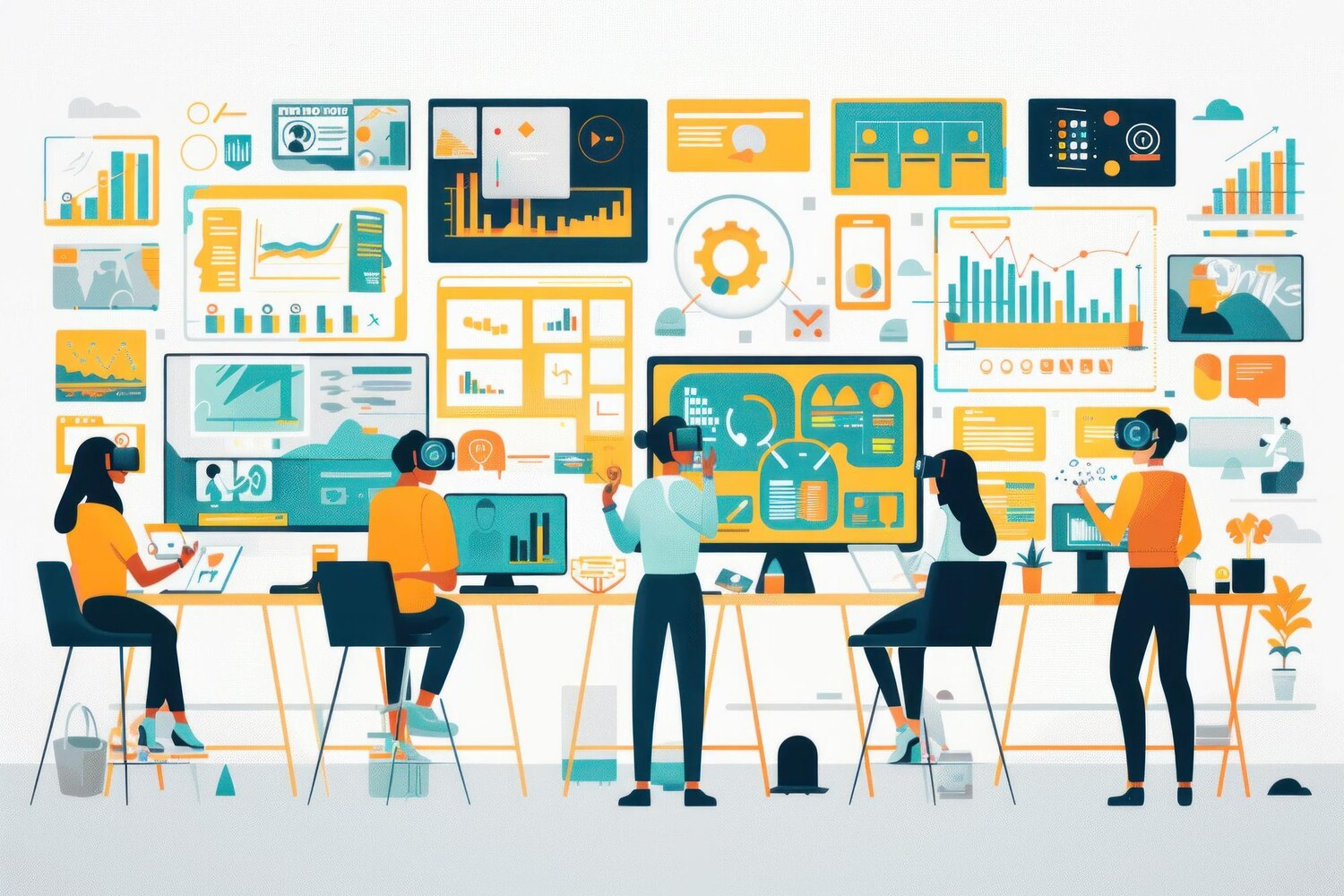 Cross-functional team mapping analytics events and funnels to guide conversion improvements