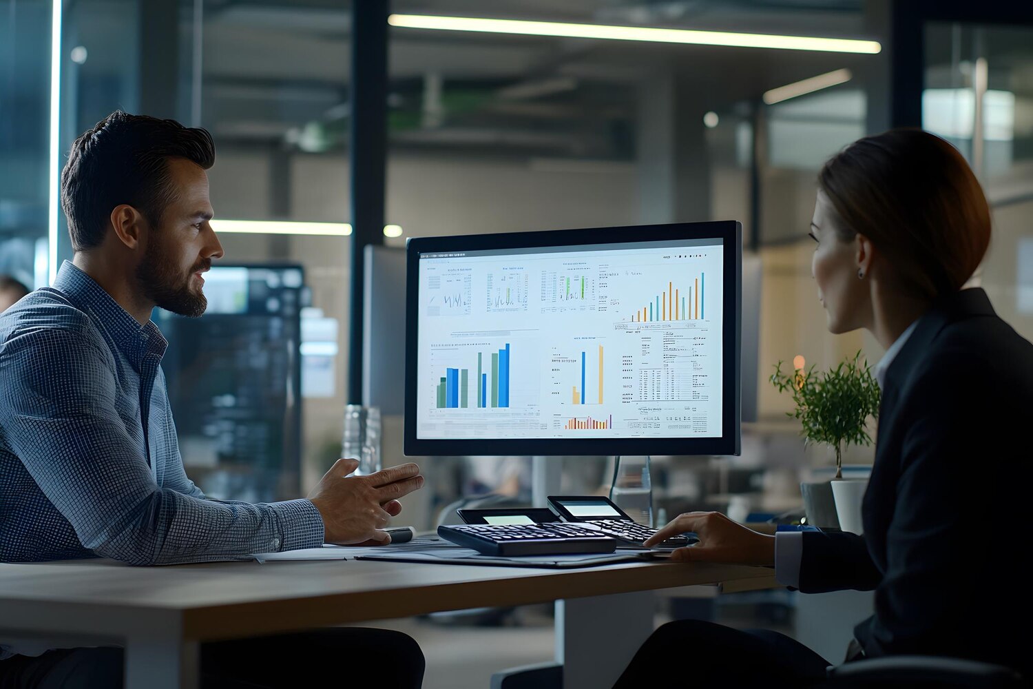 Analyst and product manager reviewing A/B test significance and guardrail metrics for ecommerce optimization
